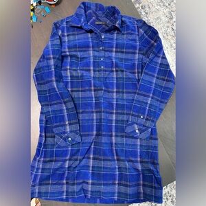 Vineyard Vines Women's Blue Plaid Shirt/Dress